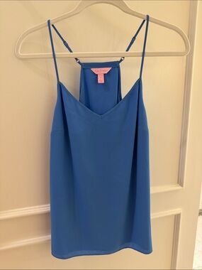Lilly Pulitzer Bright Blue V-Neck Spaghetti Strap Cami